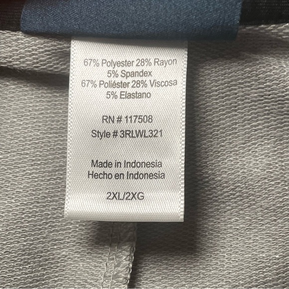 Reebok Asphalt Gray V-Neck Pullover Shirt Women's 2XL Runs Small Athletic Casual - Picture 6 of 9